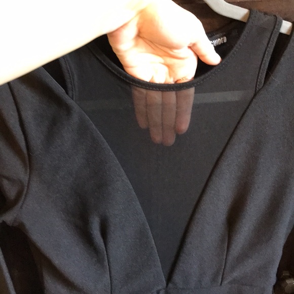 MISSGUIDED Mesh Plunge Neckline Dress - Picture 2 of 6